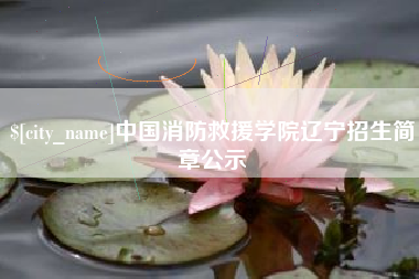 怒江中国消防救援学院辽宁招生简章公示