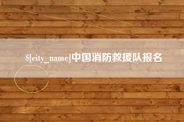怒江中国消防救援队报名