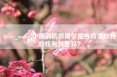 怒江中国消防救援学院各省录取分数线有何差异？