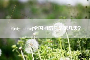 怒江全国消防日是第几天？