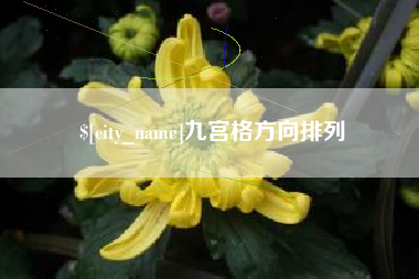 怒江九宫格方向排列
