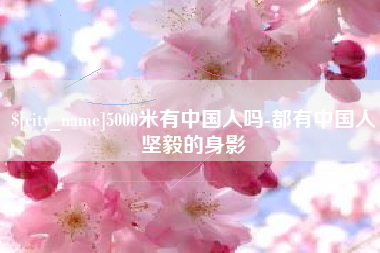 怒江5000米有中国人吗-都有中国人坚毅的身影