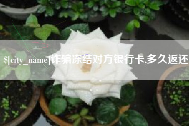 怒江诈骗冻结对方银行卡,多久返还