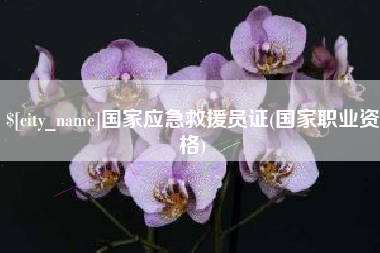 怒江国家应急救援员证(国家职业资格)