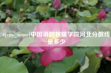 怒江中国消防救援学院河北分数线是多少
