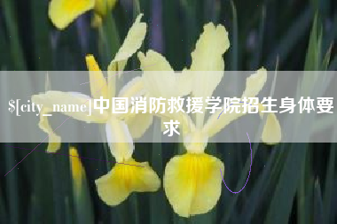 怒江中国消防救援学院招生身体要求