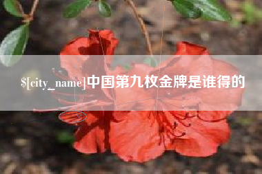 怒江中国第九枚金牌是谁得的