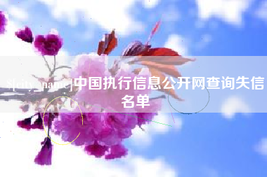 怒江中国执行信息公开网查询失信名单