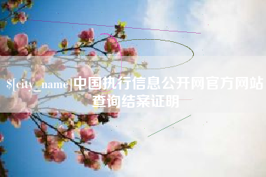 怒江中国执行信息公开网官方网站查询结案证明