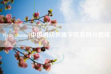 怒江中国消防救援学院官网分数线