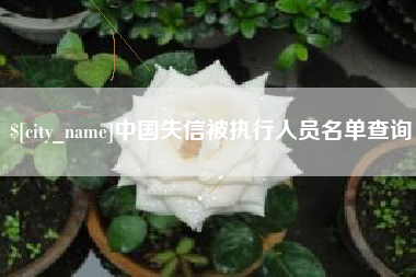 怒江中国失信被执行人员名单查询