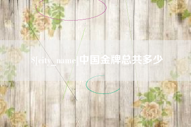 怒江中国金牌总共多少