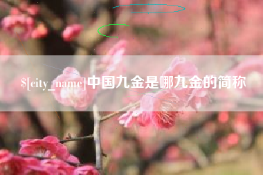 怒江中国九金是哪九金的简称