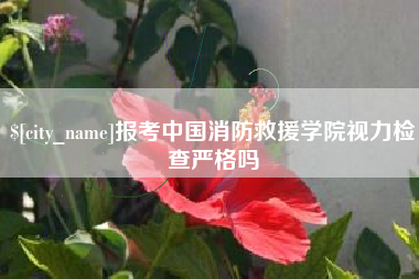 怒江报考中国消防救援学院视力检查严格吗