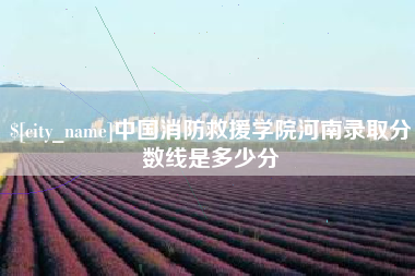怒江中国消防救援学院河南录取分数线是多少分