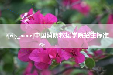 怒江中国消防救援学院招生标准
