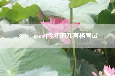 怒江今年的九宫格考试