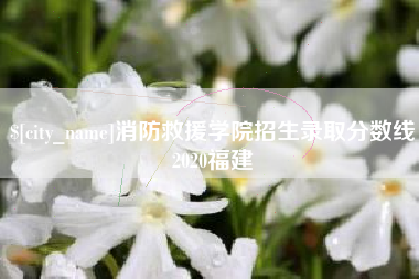 怒江消防救援学院招生录取分数线2020福建