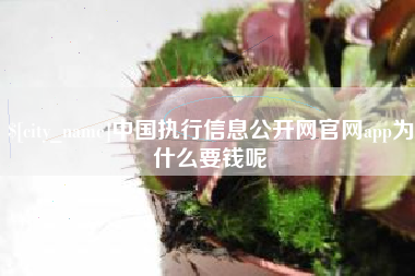 怒江中国执行信息公开网官网app为什么要钱呢