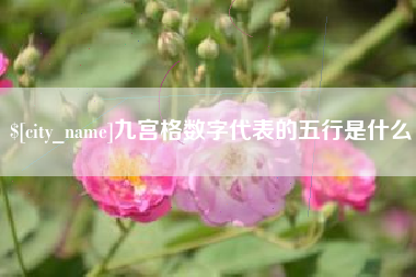 怒江九宫格数字代表的五行是什么