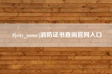 怒江消防证书查询官网入口