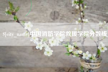 怒江中国消防学院救援学院分数线
